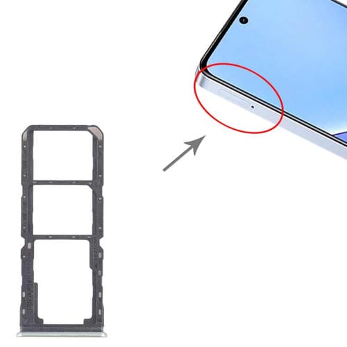 Bandeja para tarjeta SIM original Realme 11 5G RMX3780 (10 unidades) + bandeja para tarjeta SIM + bandeja para tarjeta Micro SD (verde)