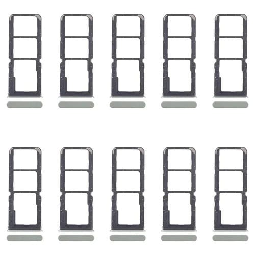 Para Realme C67 4G RMX3890, 10 bandejas SIM originales + bandejas SIM + bandejas Micro SD (verde claro)