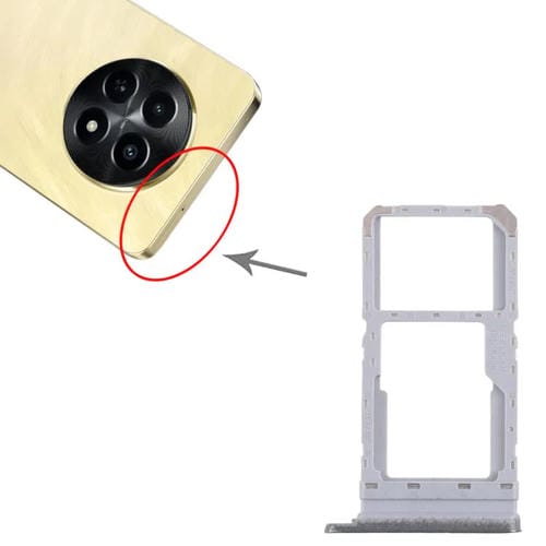 Bandejas para tarjeta SIM original (10 unidades) para Realme Narzo N65 5G CPH2639 + bandeja para tarjeta SIM/tarjeta Micro SD (verde oscuro)