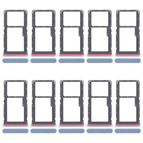 Bandejas para tarjeta SIM original (10 unidades) para Realme 10 Pro 5G RMX3663 RMX3660 RMX3661 + bandeja para tarjeta SIM/tarjeta Micro SD (azul)