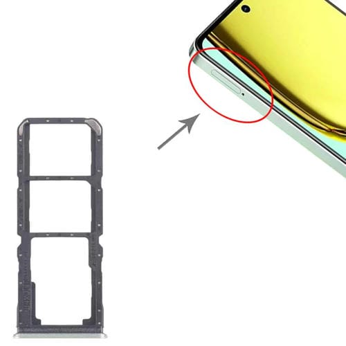 Bandeja para tarjeta SIM original Realme C67 5G (10 unidades, bandeja para tarjeta SIM y bandeja para tarjeta Micro SD, verde)