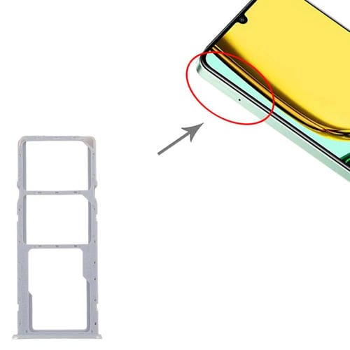 Para Realme C61 India 4G RMX3933, 10 bandejas SIM originales + bandejas SIM + bandejas Micro SD (verde)