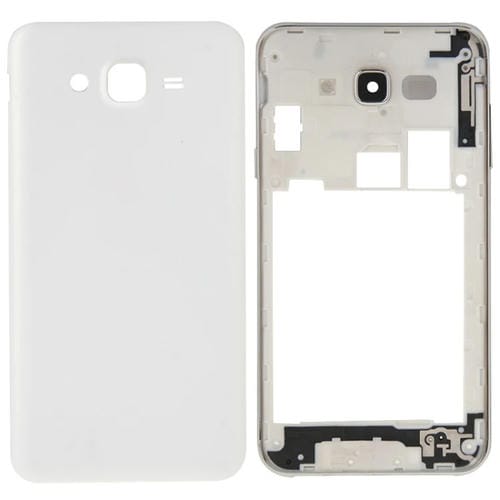 Full Cover Samsung Galaxy J7 Bezel and Battery Back Cover (White)