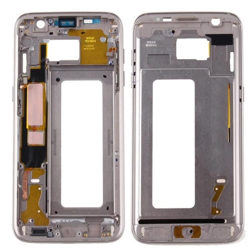Frente do invólucro LCD Samsung Galaxy S7 Edge G935 Moldura Chanfrada (Ouro)