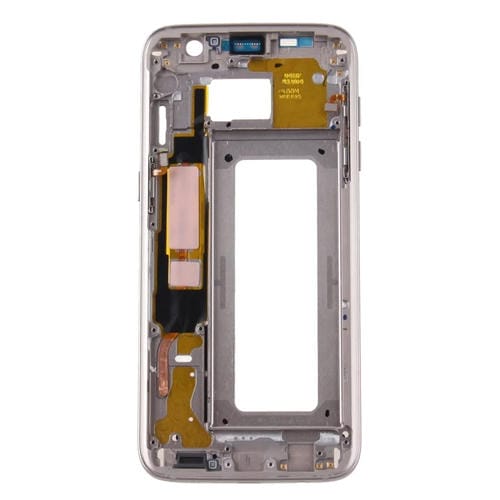 Frente do invólucro LCD Samsung Galaxy S7 Edge G935 Moldura Chanfrada (Ouro)