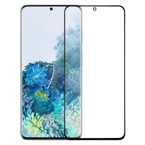 Obiettivo in vetro esterno Samsung Galaxy S20 Schermo frontale (Nero)