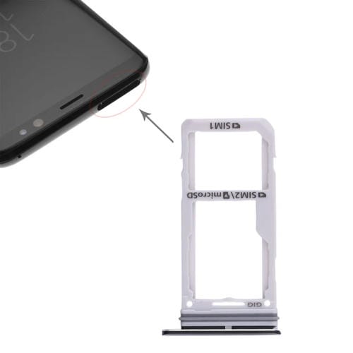 Plateau de carte SIM et Micro SD Samsung Galaxy S8/S8+ (Noir)