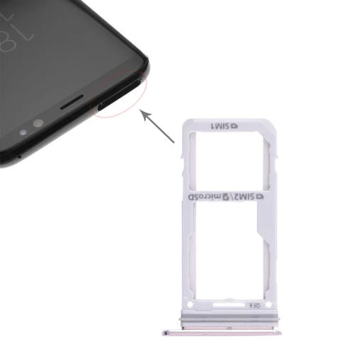 Plateau de carte SIM et Micro SD Samsung Galaxy S8/S8+ (Rose)