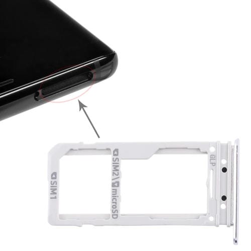 SIM Card and Micro SD Tray Samsung Galaxy Note 8 (Silver)