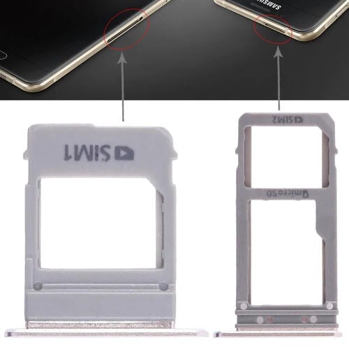 SIM Card Tray Dual + Micro SD Samsung Galaxy A520/A720 (Gold)