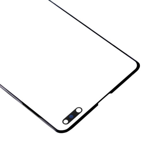 Objectif en verre extérieur de l'écran Samsung Galaxy S10 5G (Noir) - Avant