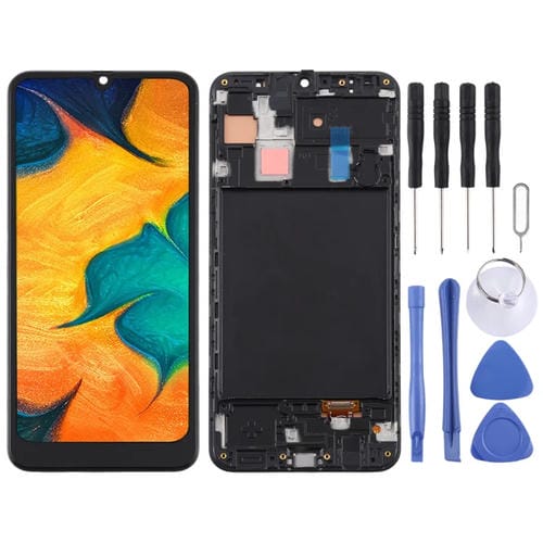 TFT LCD Screen Samsung Galaxy A30 with Frame (Black)