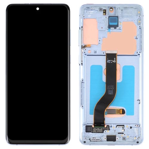 Schermo LCD Super AMOLED Samsung Galaxy S20+ 5G SM-G986B/G985 con Cornice (Blu)