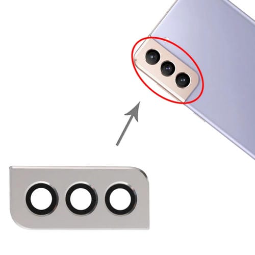 Housse d'objectif d'appareil photo Samsung Galaxy S21+ 5G (Argent)