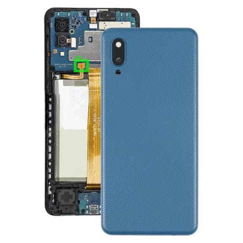 Tapa Trasera de Batería Samsung Galaxy A02 con Lente de Cámara (Azul)