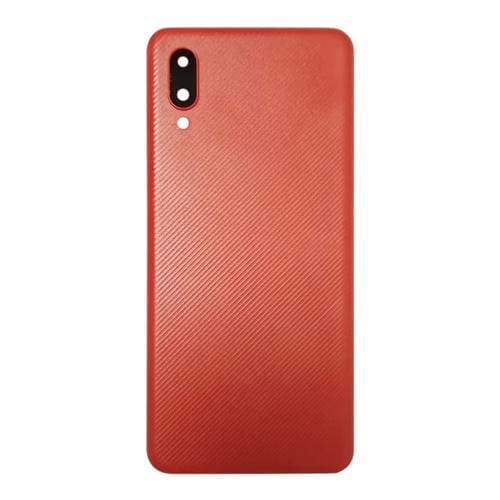 Tapa Trasera de Batería Samsung Galaxy A02 con Lente de Cámara (Rojo)