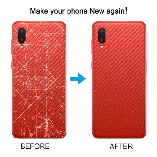 Tampa Traseira da Bateria Samsung Galaxy A02 com Lente da Câmara (Vermelho)