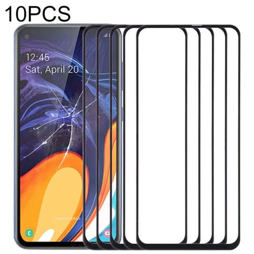 Lente de Cristal Exterior Pantalla Samsung Galaxy A60 (10 Peças) (Preto)
