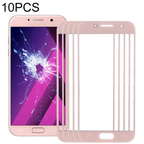 Lente de Vidro Exterior Ecrã Samsung Galaxy A7 A720 Pack (10 Peças) (Rosa)