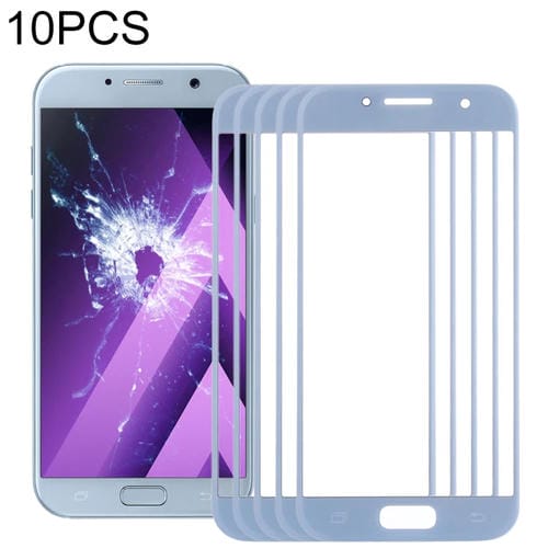 Glass Lens Outer Samsung Galaxy A5 A520 Front Screen (Blue) (10 Pieces)