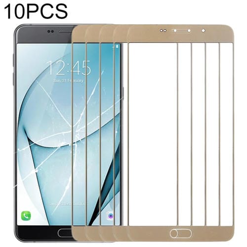 Lente de Vidro Ecrã Frontal Samsung Galaxy A9 A900 (Ouro) - Pacote de (10 Peças)