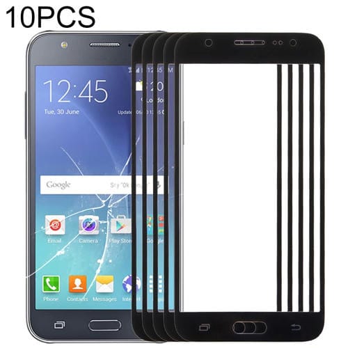 Glass Lens Outer Samsung Galaxy J5/J500 Front Screen (Black) - Pack (10 Pieces)