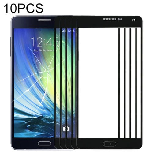 Lente Cristal Samsung Galaxy A7 Pantalla Frontal (10 Piezas) (Negro)