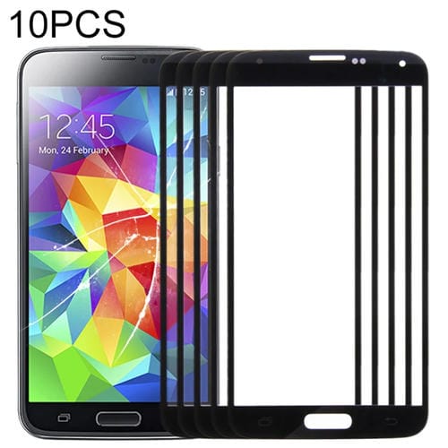 Pantalla Frontal Samsung Galaxy S5 / G900 Lente Vidrio Exterior (Negro) - 10pcs