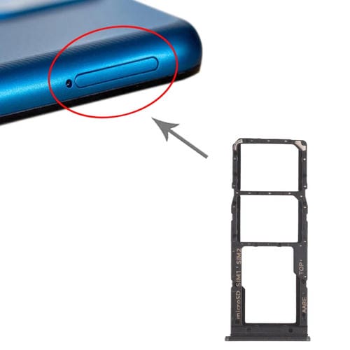 Plateau de carte SIM et Micro SD Samsung Galaxy A12 SM-A125 (Noir)