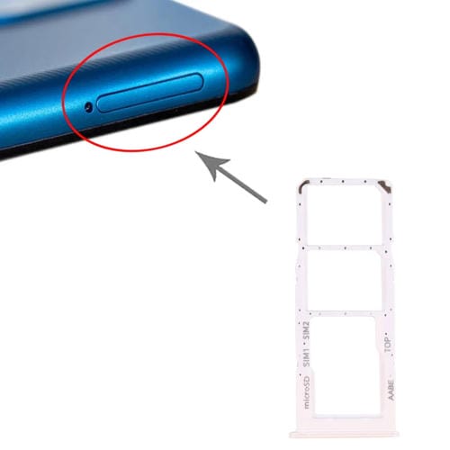 SIM- und Micro-SD-Kartenfächer Samsung Galaxy A12 SM-A125 (Weiß)