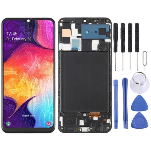 Pantalla Completa OLED Samsung Galaxy A50 SM-A505 con marco (Negro)