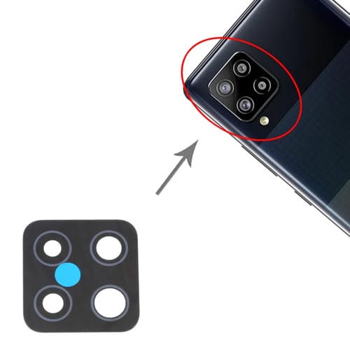 Obiettivo della fotocamera posteriore Samsung Galaxy A42 SM-A425 (10 pezzi)