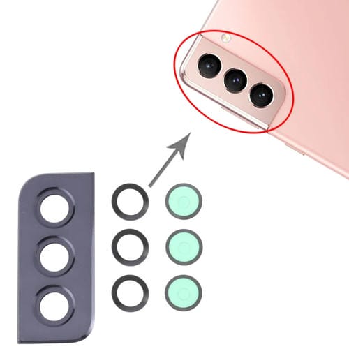 Housse d'objectif d'appareil photo Samsung Galaxy S21 5G SM-G991 (10 pièces) (Noir)