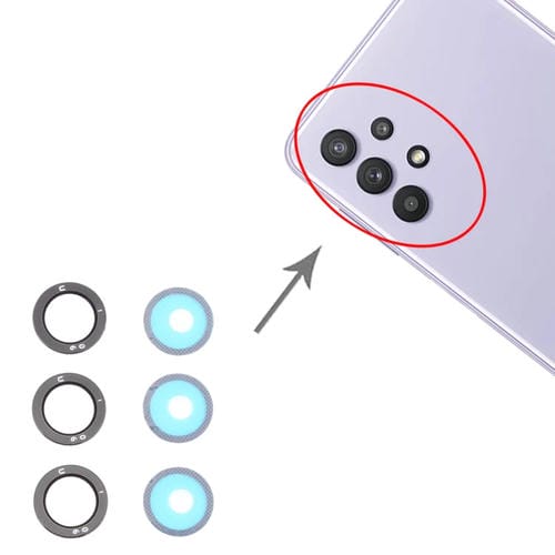 Objectif de caméra arrière Samsung Galaxy A32 5G SM-A326 (10 unités)