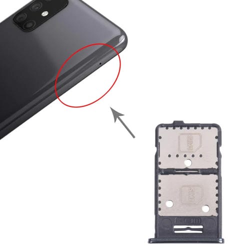 SIM Card and Micro SD Tray Samsung Galaxy M31s SM-M317 (Black)