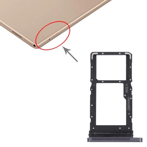 SIM-Karten- und Micro-SD-Fach Samsung Galaxy Tab A7 10.4 SM-T505 (Schwarz)