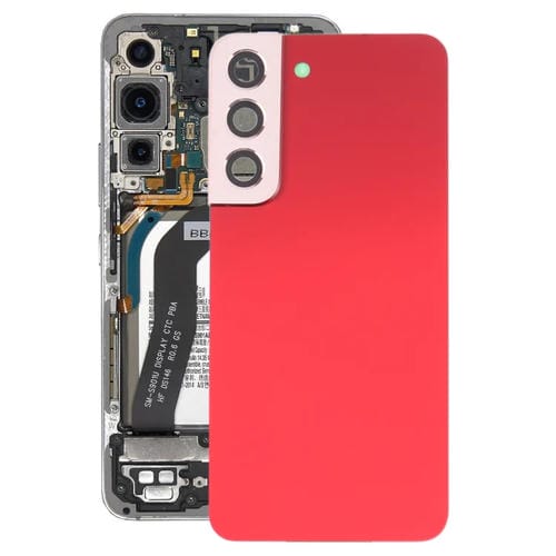 Rückseite der Batterieabdeckung Samsung Galaxy S22 5G SM-S901B mit Kamerlinse (Rot)
