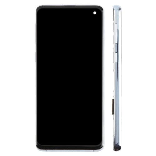 Pantalla LCD TFT de 6,05 pulgadas para Samsung Galaxy S10 4G SM-G973F, digitalizador completo con marco, sin identificación de huellas dactilares (azul)