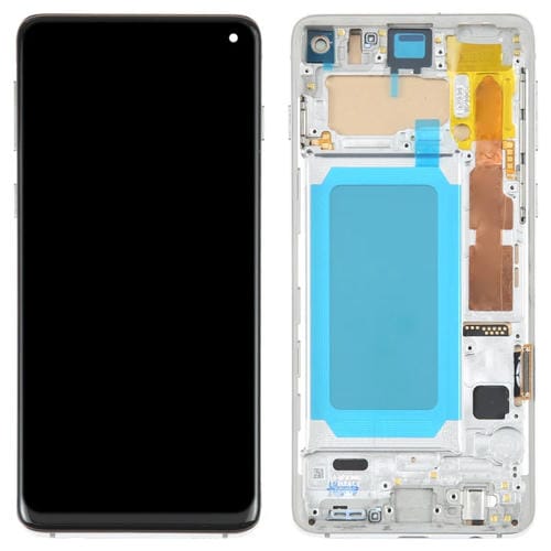 Schermo TFT LCD Samsung Galaxy S10 SM-G973 con Cornice Non Compatibile con Impronta