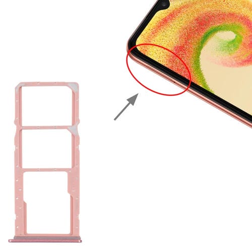 Tabuleiro de Cartão SIM e Micro SD Samsung Galaxy A04 Core SM-A042F (Ouro Rosa)