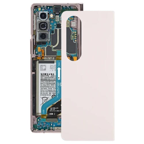 Rückseite der Batterieabdeckung Samsung Galaxy Z Fold4 SM-F936B mit Kameraobjektiv (Beige)