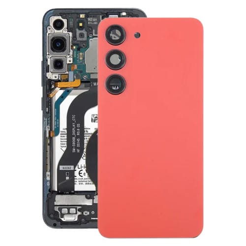 Rückseite aus Glas Samsung Galaxy S23 SM-S911B mit Kameraglas (Rot)