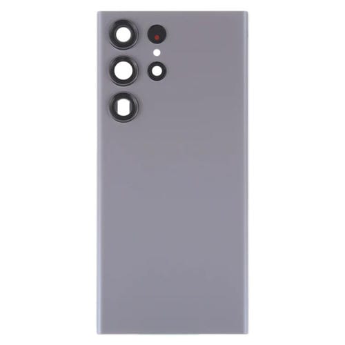 Tapa Trasera de Batería de Vidrio Samsung Galaxy S23 Ultra SM-S918 con Tapa de Lente (Gris)