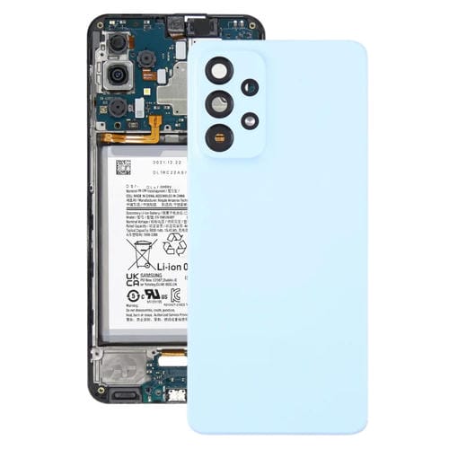 Couvercle arrière de batterie Samsung Galaxy A33 5G SM-A336B avec objectif de caméra (bleu)