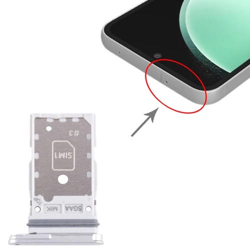 Tabuleiro de cartão SIM Samsung Galaxy S23 FE SM-S711B (Prata)