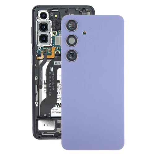 Dos de couverture Samsung Galaxy S24 SM-S921B Batterie avec couvercle de lentille de caméra (Gris)