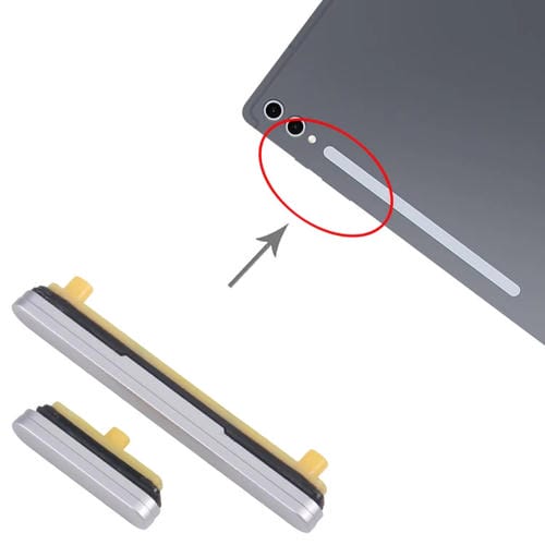 Botão de Energia e Volume Samsung Galaxy Tab S10+ SM-X820/X826 (Prateado)