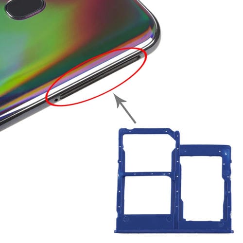 SIM-Karten- und Micro-SD-Kartenfach Samsung Galaxy A40 (Blau)