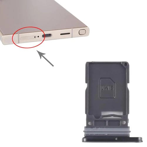 Tabuleiro Cartão SIM Samsung Galaxy S25 Ultra SM-S938B (Preto)