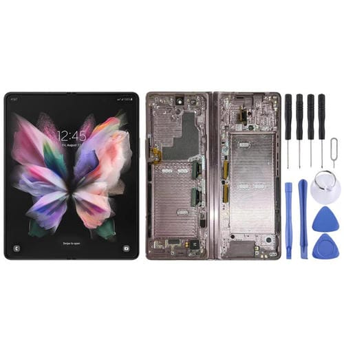 Écran LCD principal Samsung Galaxy Z Fold3 SM-F926B avec cadre (Rose)